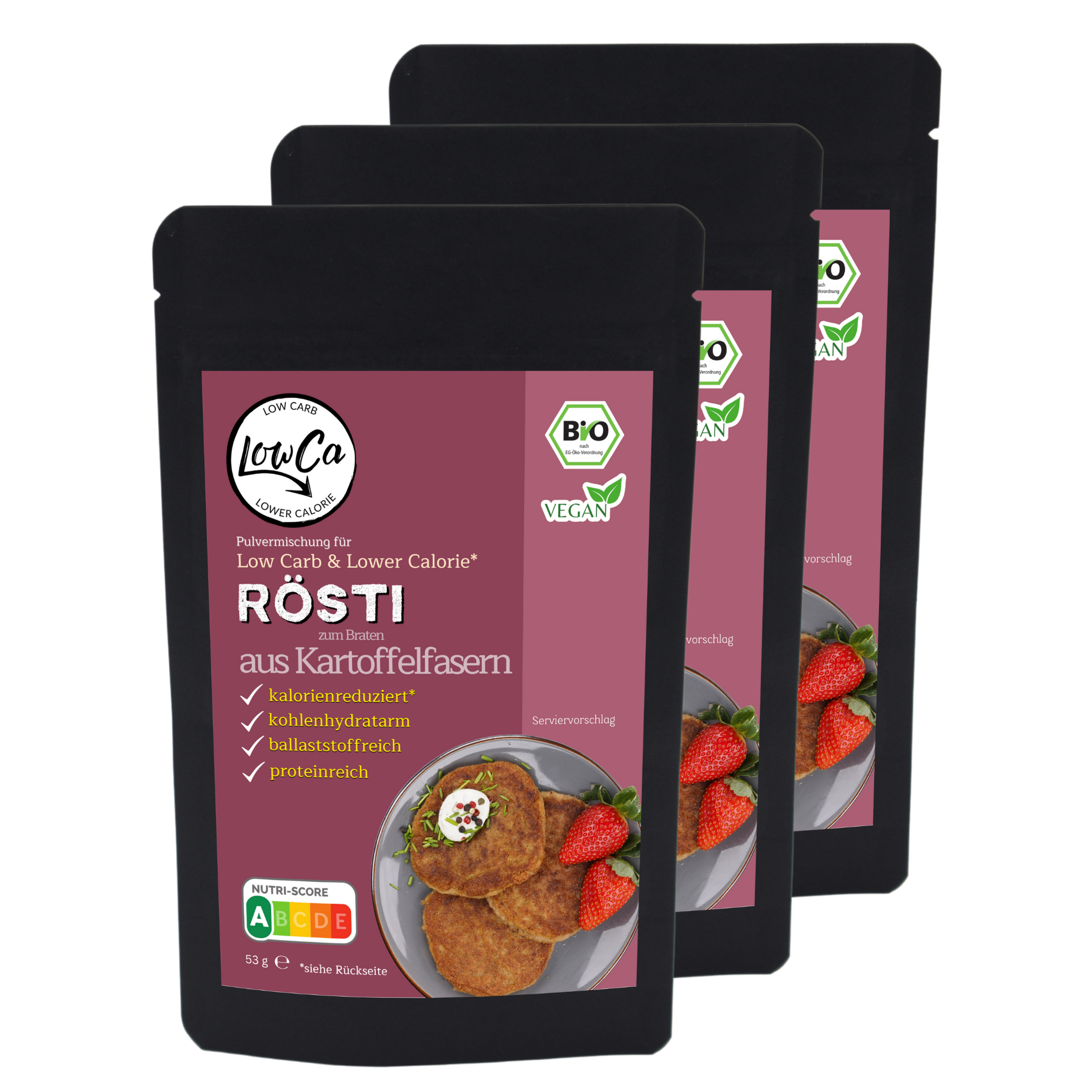 low carb kalorienarm rösti sparpaket rezepte pancakes wraps
