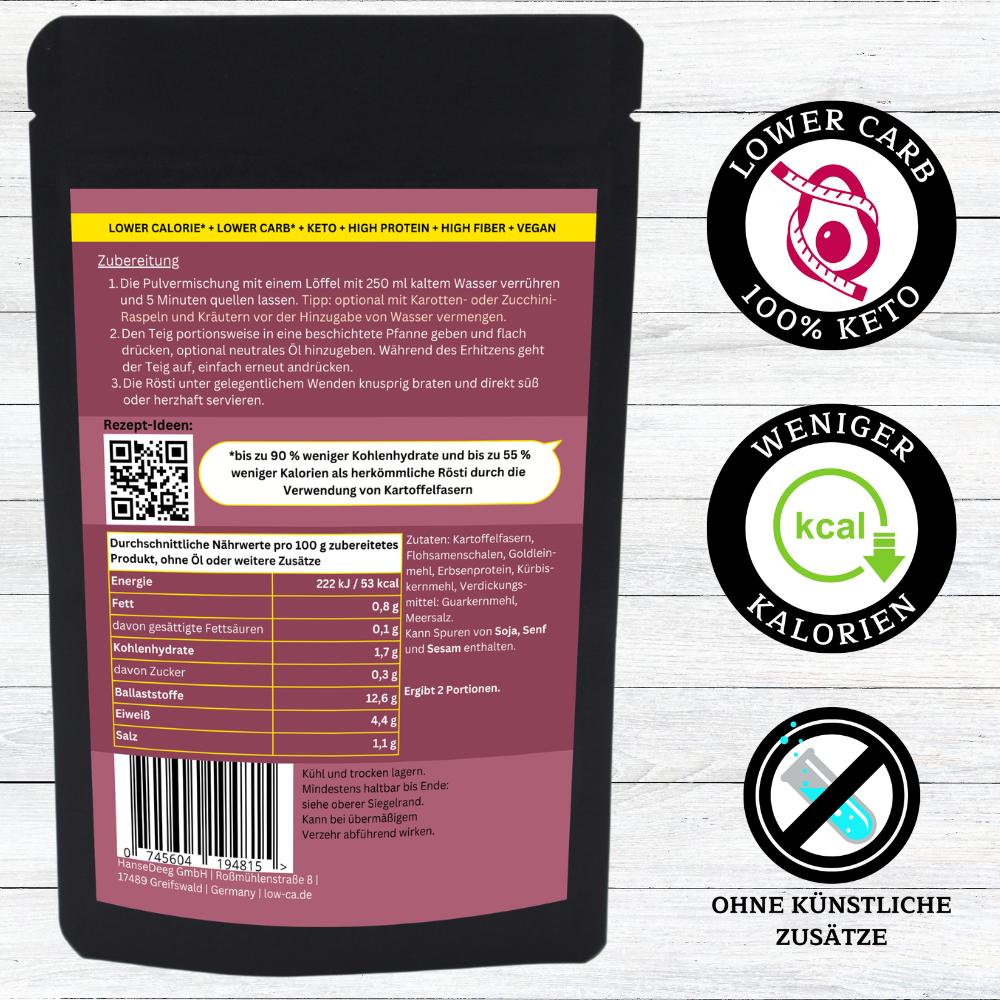 Rösti ohne Kohlenhydrate knusprig