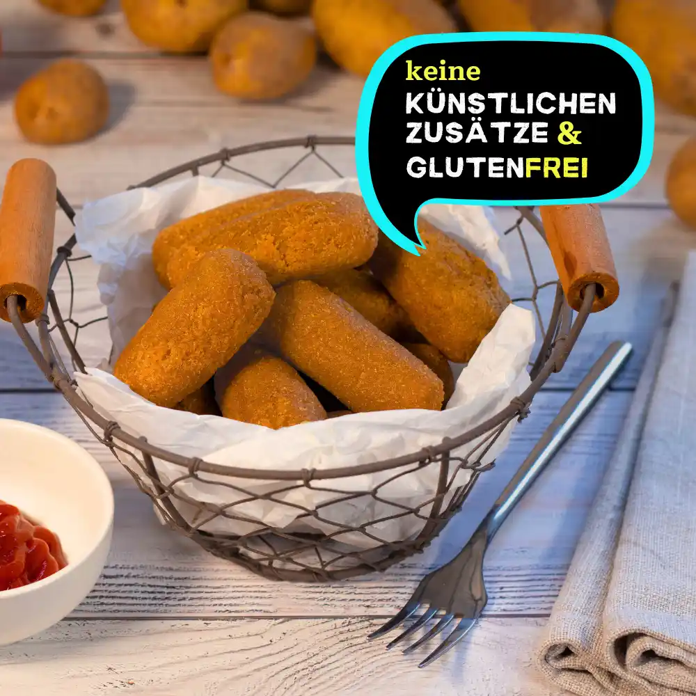 Knusprige Low Carb Kroketten außen kross