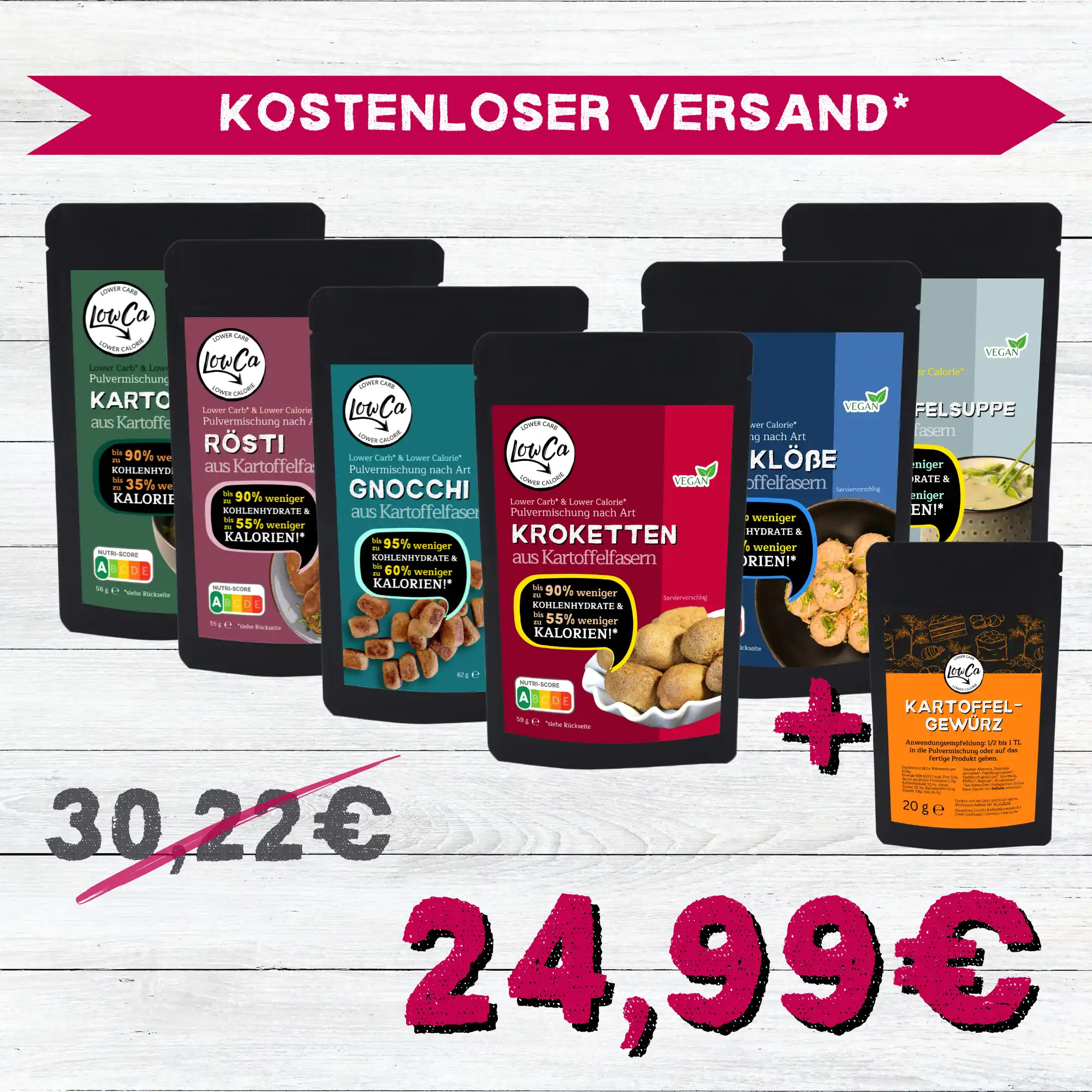Kleine Low Carb Probierbox mit verschiedenen Produkten